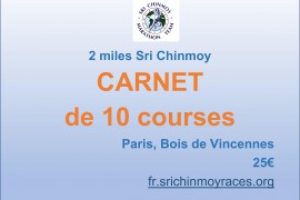 2 miles Sri Chinmoy - Carnet de 10 courses 
